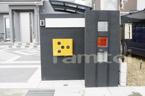 モダンな門柱 施工例