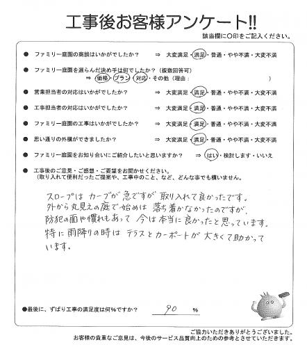 工事の感想を聞かせてください。