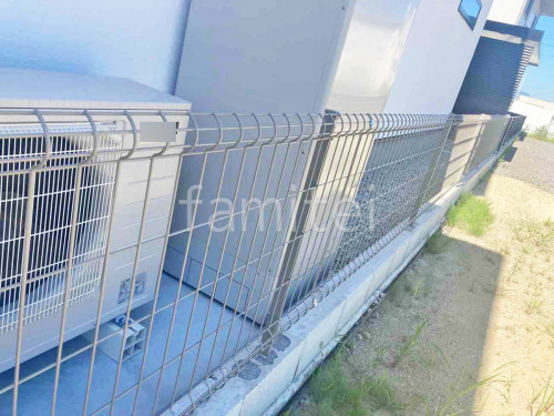 ブロック塀 (化粧ブロック) 太陽エコブロックス 普通CB スチールメッシュ フェンス YKKAP イーネット3F型 スチール柱 境界・メッシュ