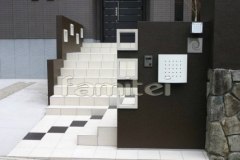 シンプルモダン門柱 郵便ポスト:マックスノブロック ティンブクー