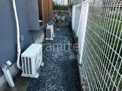 犬走り 防犯砂利敷き バラス砕石 防草シート加工
