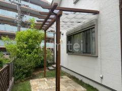 目隠しフェンス F&F マイティウッド ベーシック極 高尺タイプ 1階テラス屋根 YKKAP フル木製調 サザンテラス パーゴラタイプ 積雪50cm