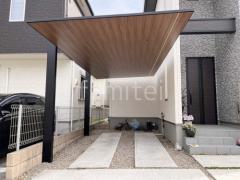 カーポート1台 (単棟) LIXIL 木製調 カーポートSC フラット屋根 吊り下げ屋根
