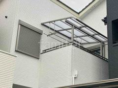 2階ベランダ屋根 LIXIL スピーネR アール屋根 スタンダード 壁付